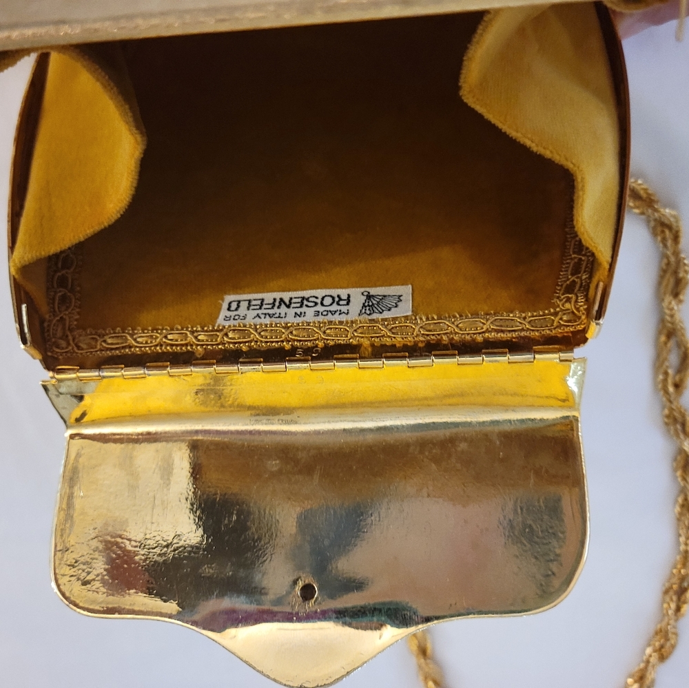 Vintage Rosenfeld Gold Metalic Purse - Picture 4 of 9